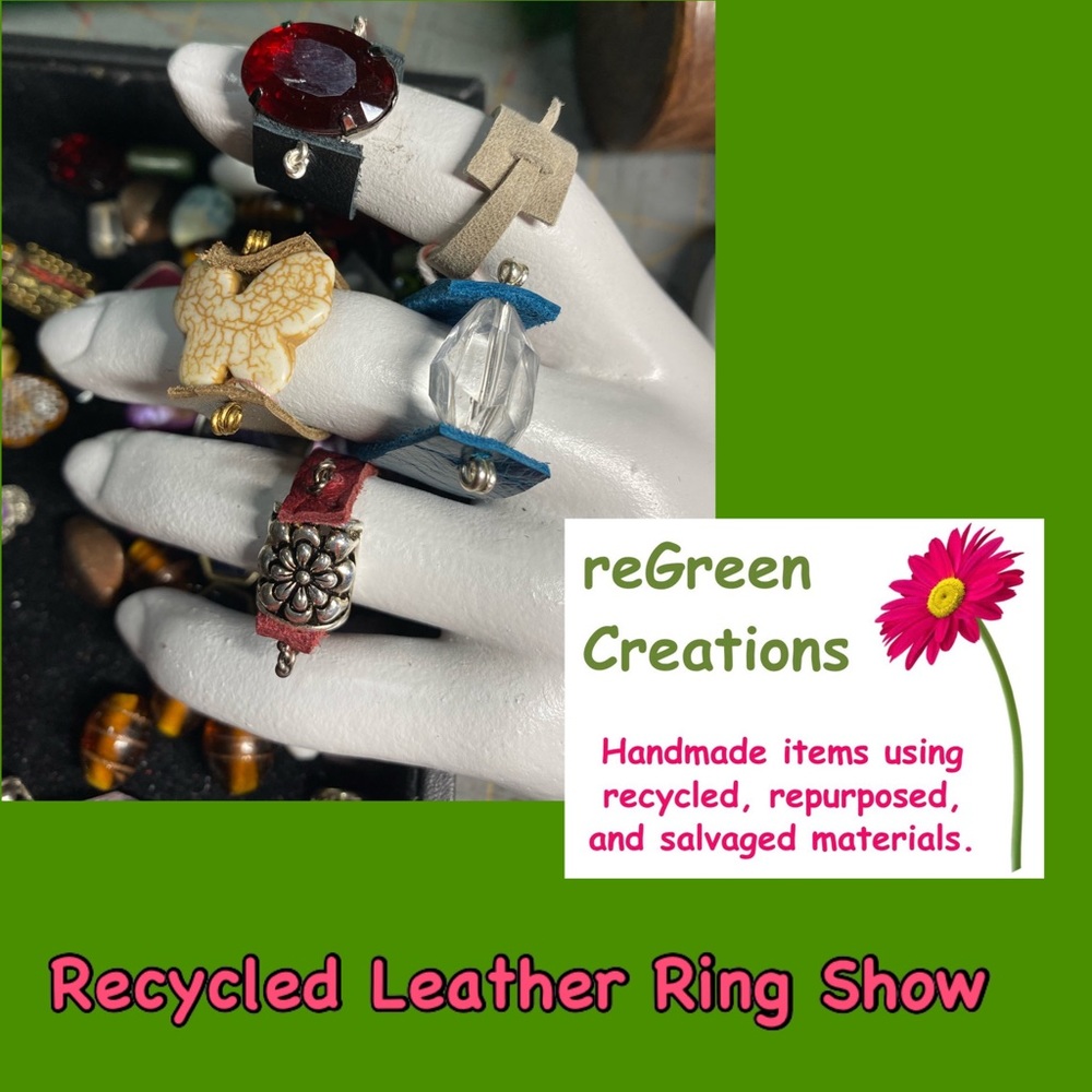 Handmade Recycled Leather Ring